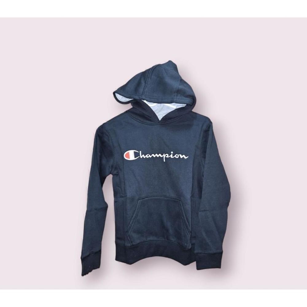 Boys Champion Black Pullover Hoodie Size M NWT